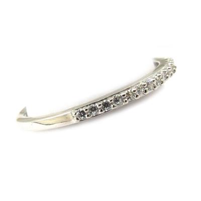 Silver Ring 'Pour La Vie' White Silver