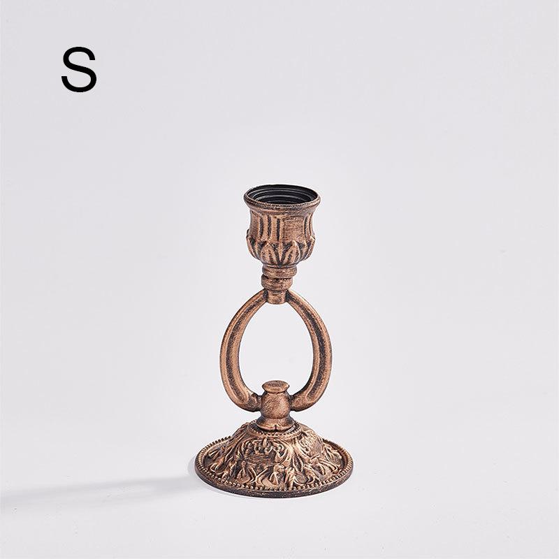 

1 шт. Деревенский декор для центра стола, железный, достойный Instagram, подсвечник, деревенский S/L S золотой