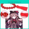 2 st Genshin Impact Hu Tao Armband Röd Agatpärlor Unika Handgjorda Smycken För Cosplay-evenemang