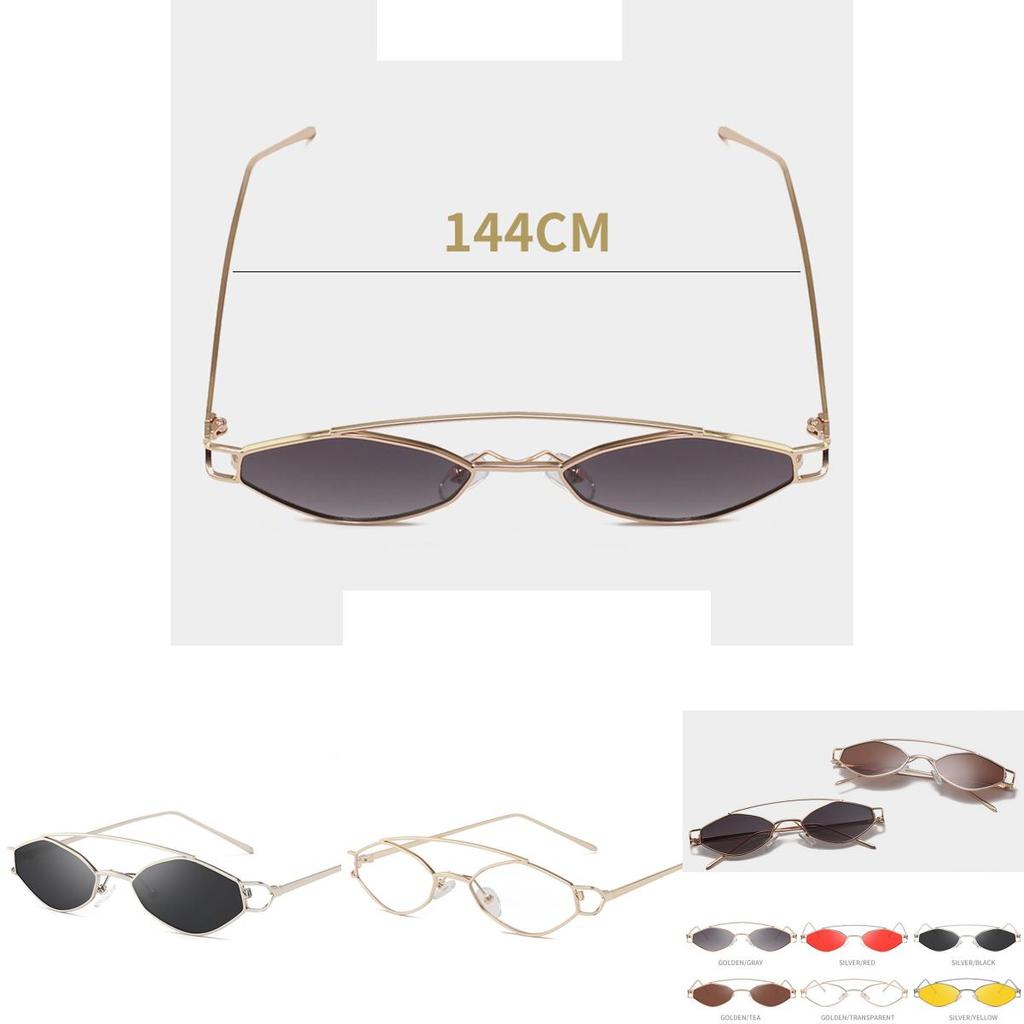 Timeless Women Vintage Sunglasses With Retro Small Metal Frame And Pc Lenses