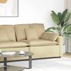 Modular Sofa End Module with Armrest and Cushions Gray Green 100 Cm