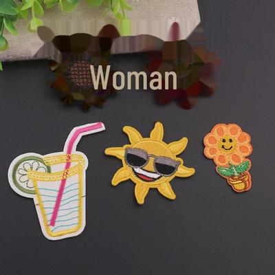 Sonnenblumen-Stickaufnäher - Kleiderdekoration & Accessoires