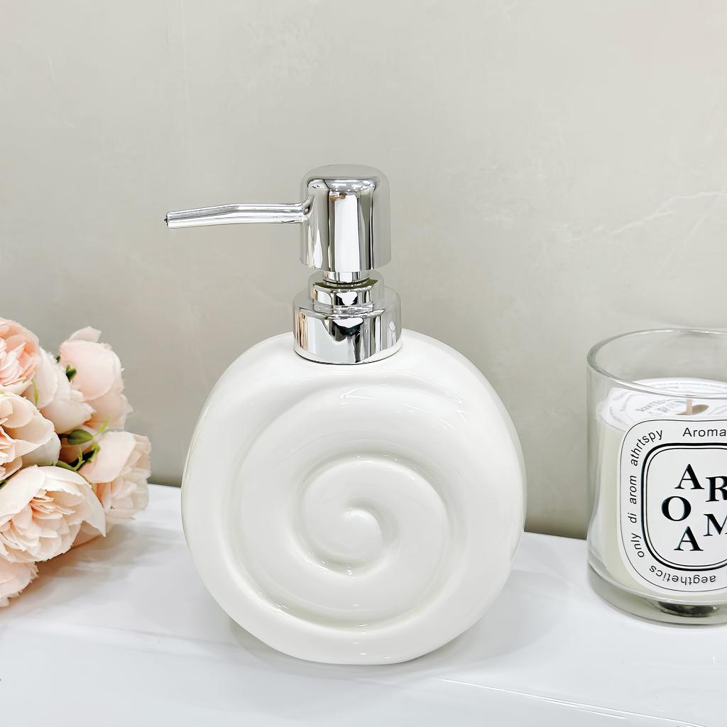 Keramik-Emulsionsflasche Badezimmerzubehör Badezimmer-Duschgel-Druckflasche Kreativer Seifenspender Badezimmerzubehör