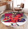 Manchester United F.C Pattern Round Rug, Indoor/Outdoor Mat, for Picnic, Gameroom, Bedroom, Office, Living Room, Home Decor Carpet, Birthday Gift