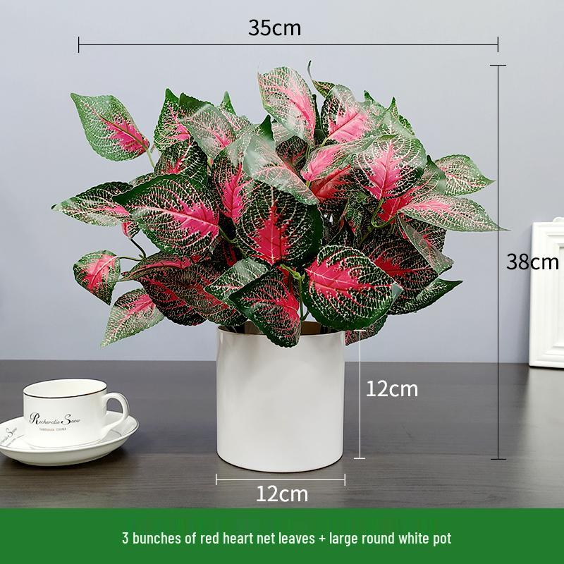 Nordic Artificial Green Plant Bonsai for Office or Home Decor - Small Indoor Potted Ornament