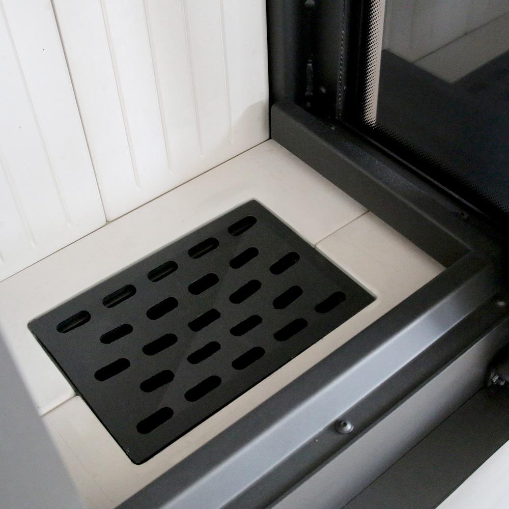 Freestanding Fireplace Stove KRATKI THOR VIEW 8kW Ø150 External Chimney Set