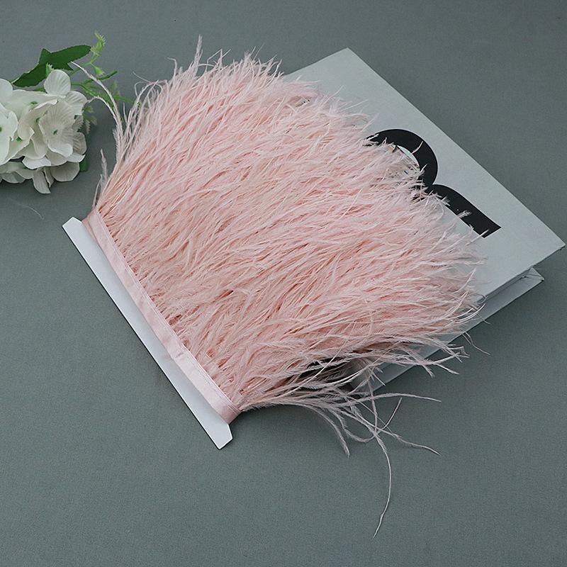 Ostrich Feather Lace Cloth Bandwidth 10-15Cm Stage Performance Clothing Decoration Accessories Lace Feather Ribbon