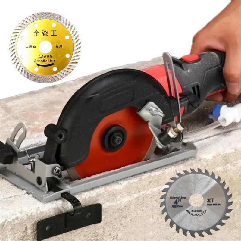 Dust Free 45° Adjustable Cutting Depth Positioning Bracket Angle Grinder Retrofit Cutting Machine Slotting Base for 100-125MM