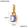 CARLIDANA Good Quality Long Lasting Color Retention Stainless Steel Gold-Plated Colorful Inlaid Transparent Zircon Pendant Charm