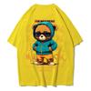 Bear Print Graphic T-shirt for Unisex and Women Loose Cotton Shirt Breathable Comfortable Casual Oversized T-shirt Streetwear