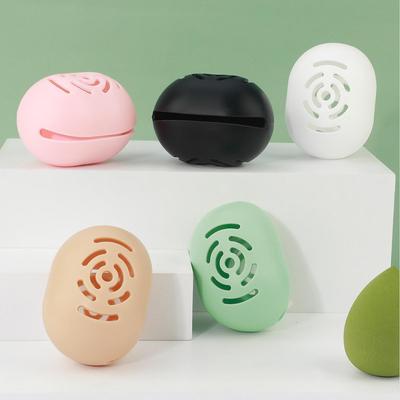 Portable Silicone Makeup Sponge Storage Bag - Breathable, Anti-Mildew Case for Puff