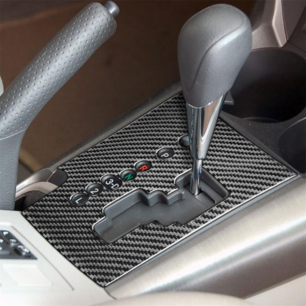 Carbon Fiber Interior Gear Shift Panel Cover Trim For Toyota RAV4 2006-2012