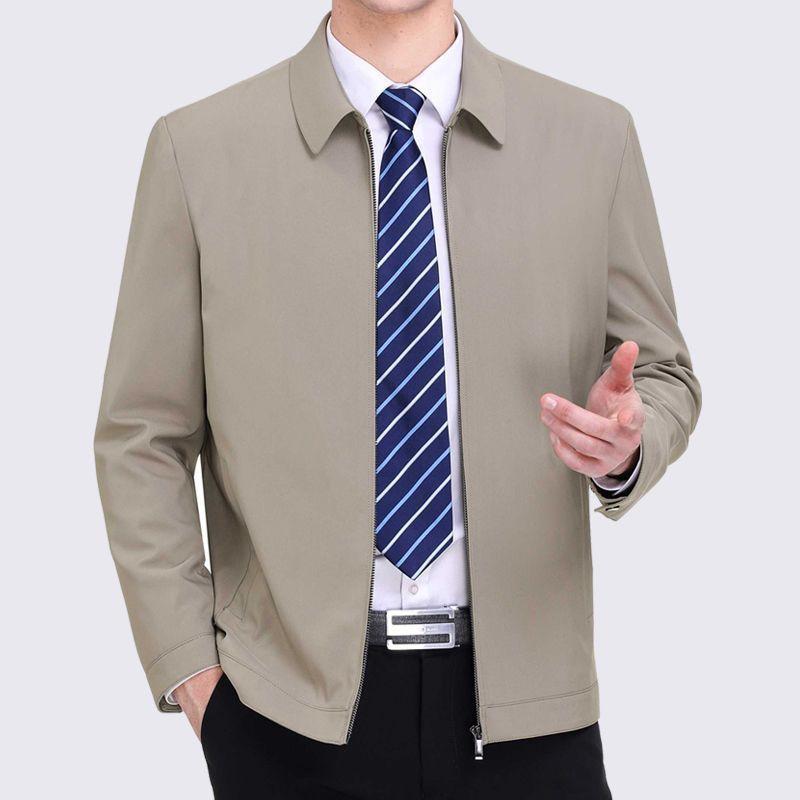 Jacket Business Casual Zipper Men's Slim Fit Top Cadre Senior Handsome Spring and Autumn