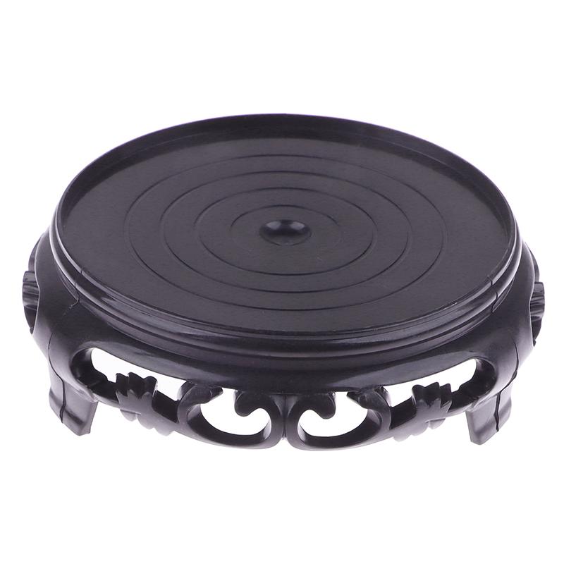 1Pc Plastic Pad High Flower Tray Frame Flowerpot Holder Holders Brown-Black Garden Supplies Round Potted Decoration Base