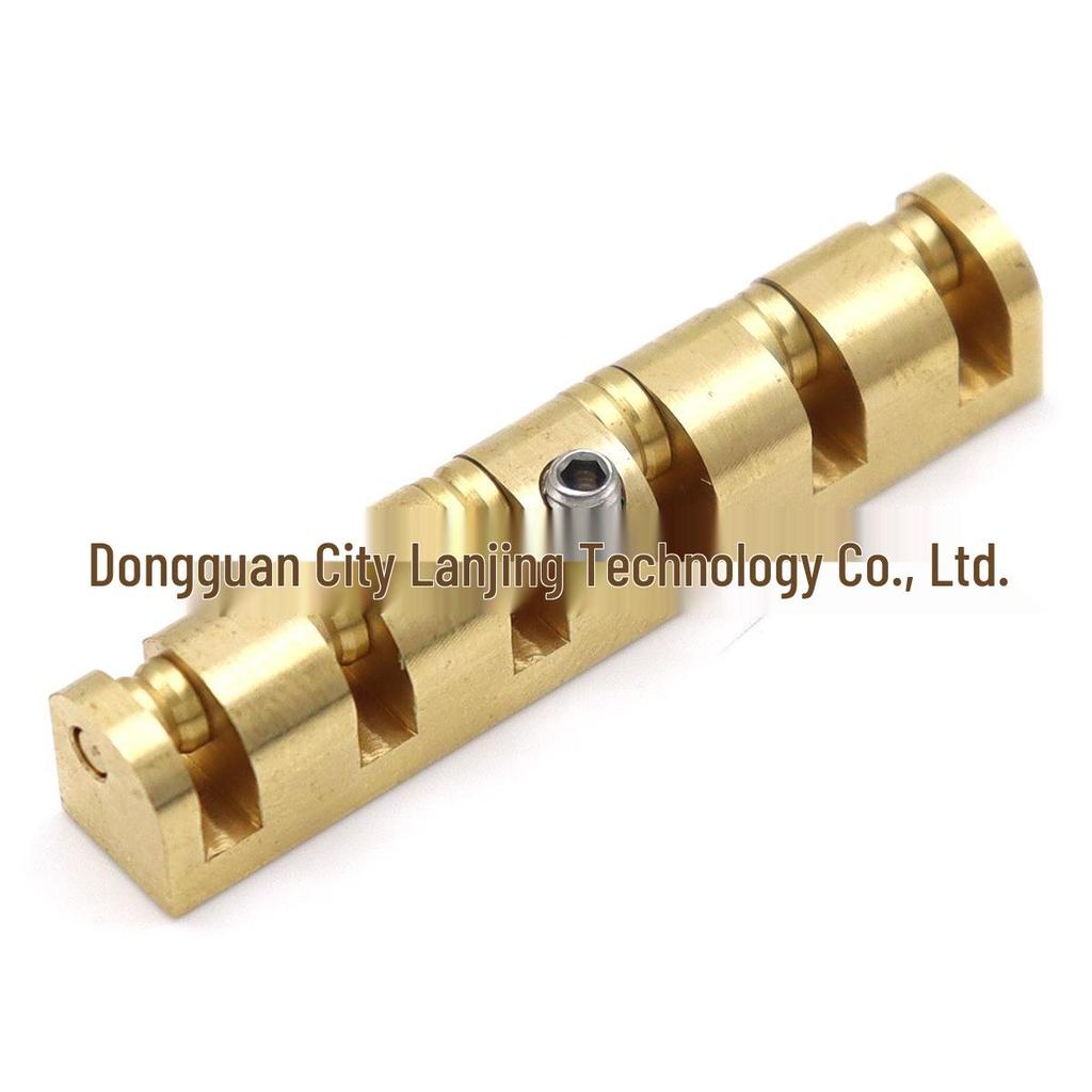 Nastavitelná 43mm Šestistrunná Elektrická Kytara Mosazný Válečkový Pražec s Klíčem