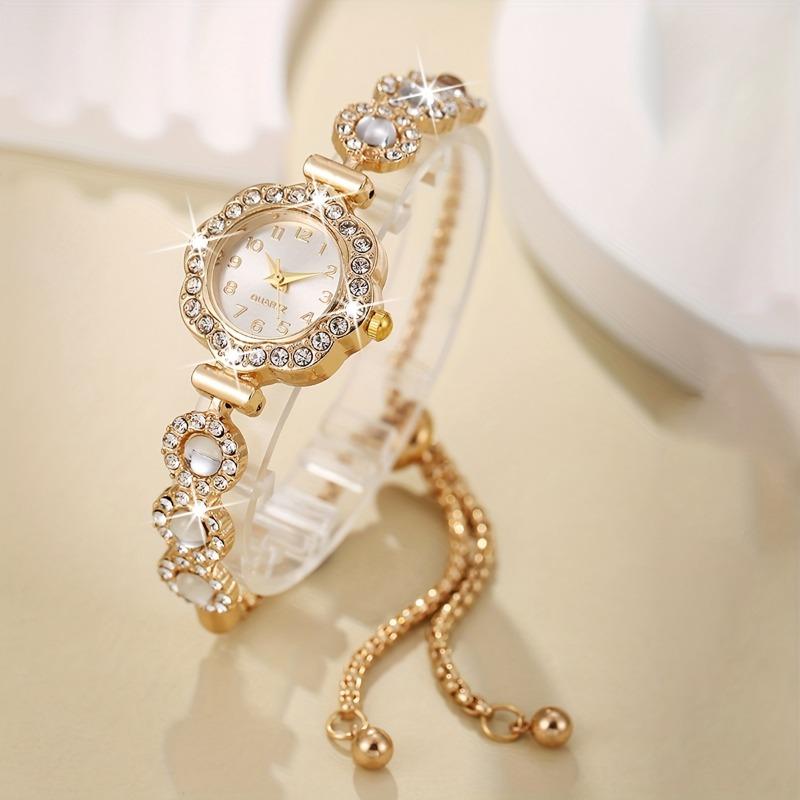 1pc Women'S Chic And Elegant Versatile Adjustable Length Chain Quartz Watch