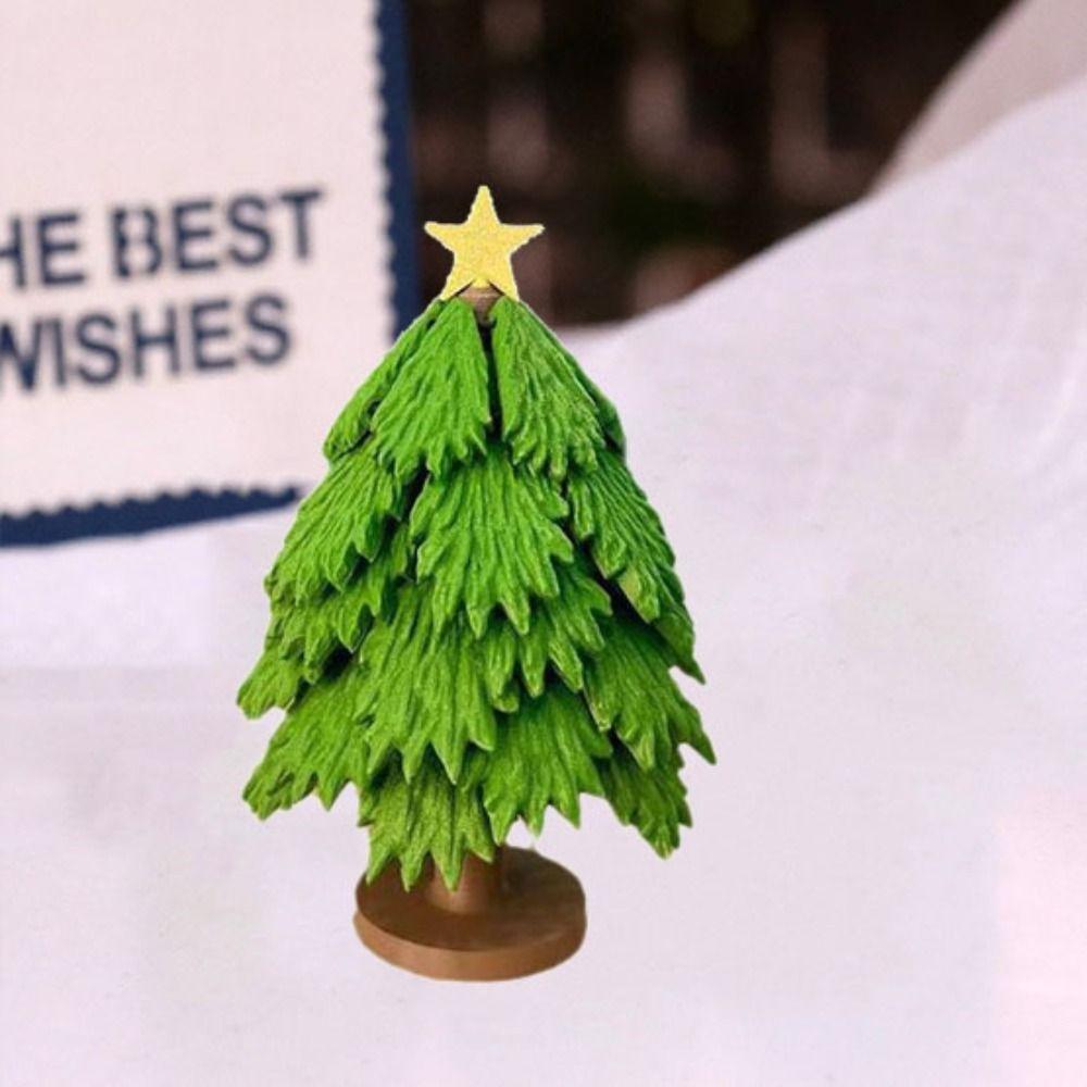 Press Christmas Tree Coaster Foldable Leaf Base Cup Mat Christmas Tree Quirky Toys Children Girl