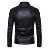 Hot autumn and winter men's pu leather jacket men's trendy youth stand-up collar punk men's locomotive leather jacket