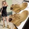 Martin boots thick-soled heightening locomotive boots 2025 autumn new rhubarb boots British style lace-up retro short boots