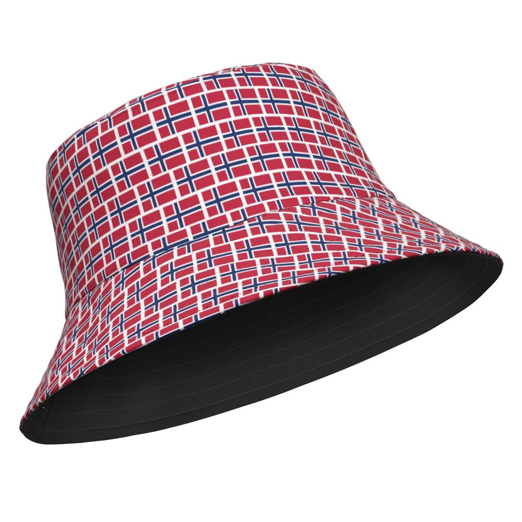 Norway Fisherman Hats Custom Made Name Team Logo Bucket Cap Country Travel Norge Norwegian Nation Kingdom Flags Headgear