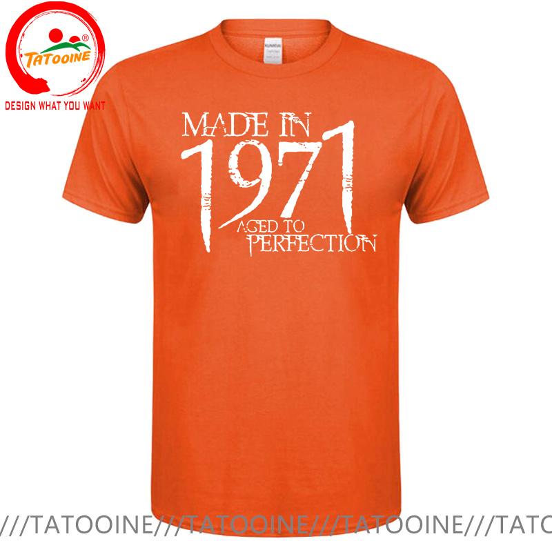 Born In 1971 Plus Size 5xl 6xl Tshirt Unisex Tshirt Homme Summer Made 1971 Aged To Perfection T Shirt Unisex Birthday Gifts Tee Shirt