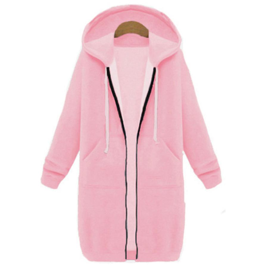 Fall Winter Women's Sweatshirt Long Sleeve Hoodie Coat