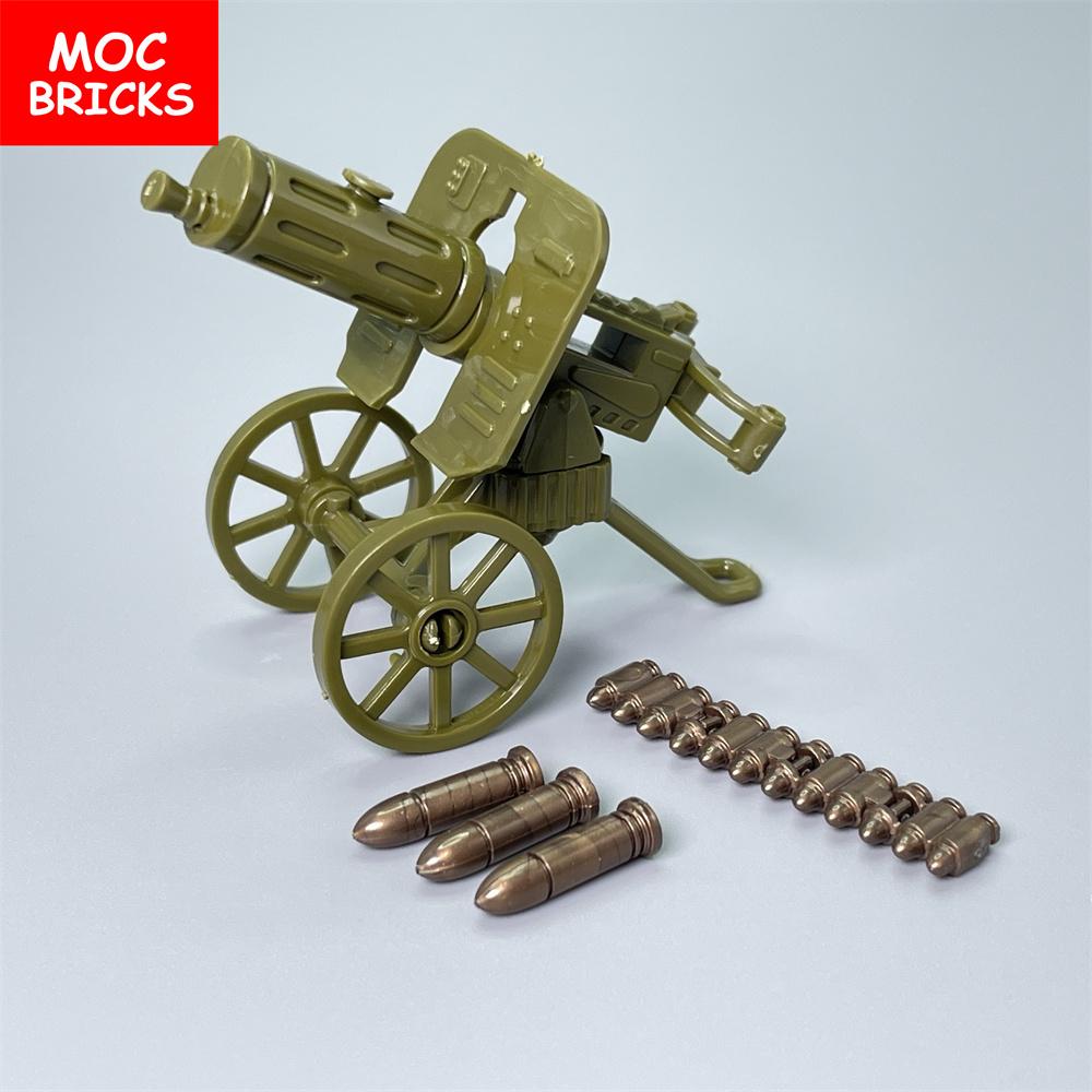 Non-Toxic Moc Bricks Special Troops Accessories Machine Model Gun German Army Educational Diy Building Blocks Plastic Toys