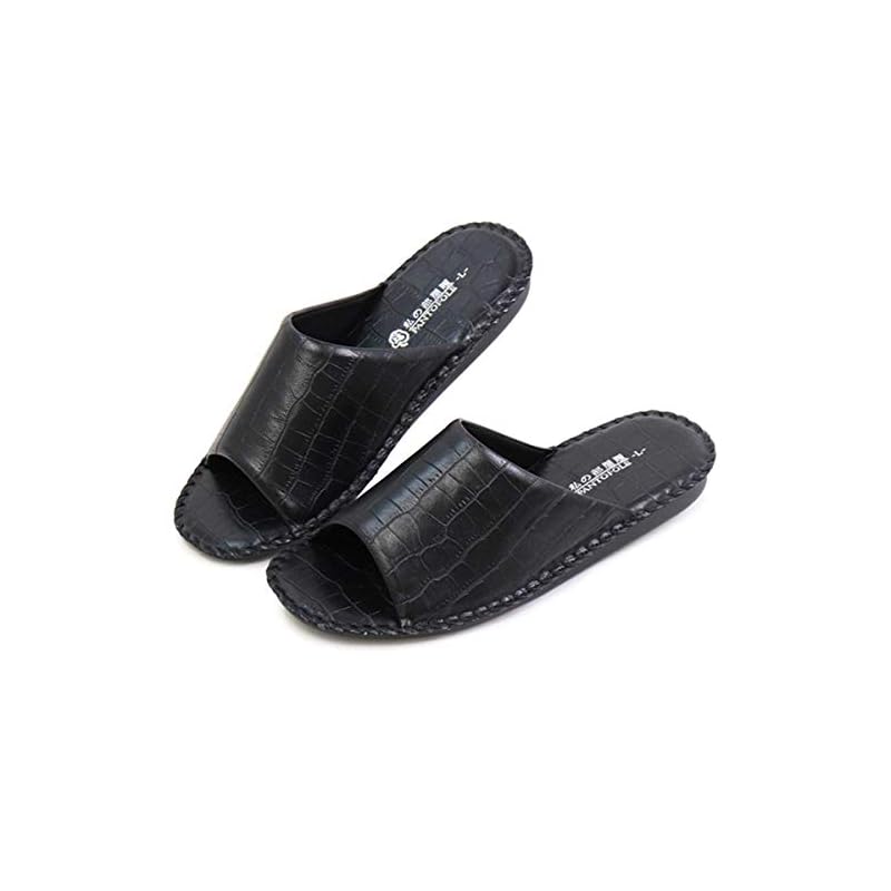 [Pansy] Men's Slippers, Indoor Shoes, Room Shoes, 8101 Black, Size L / 26-26.5cm