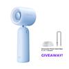 Portable Handheld Turbo Fan Mini Fan Rechargeable Strong Wind Speed Electric Fan Digital Display Adjustable Turbo For Outdoor