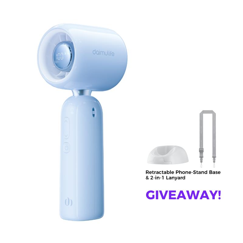 Portable Handheld Turbo Fan Mini Fan Rechargeable Strong Wind Speed Electric Fan Digital Display Adjustable Turbo For Outdoor