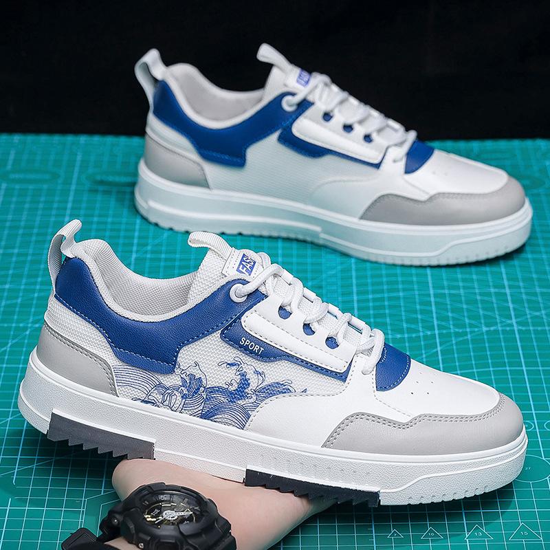 Spot Supply Men's Summer New Hong Kong Style White Shoes Low-top Board Shoes Casual Sports Versatile Street Trend Shoes