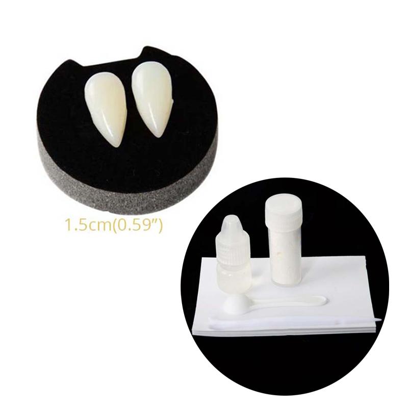 Halloween Vampire Teeth Fangs Dentures Prop Halloween party Costume DIY Cosplay Props Decoration False Teeth With Dental Gum