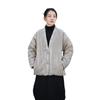 Vintage Chinese Tie-Dye Winter Cotton Coat with Buttons and Ramie Quilting