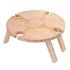 Portable Wine Picnic Table with 4 Wine Glasses Holder Lightweight Snack Tray Foldable Wine Tray for Party Camping Beach