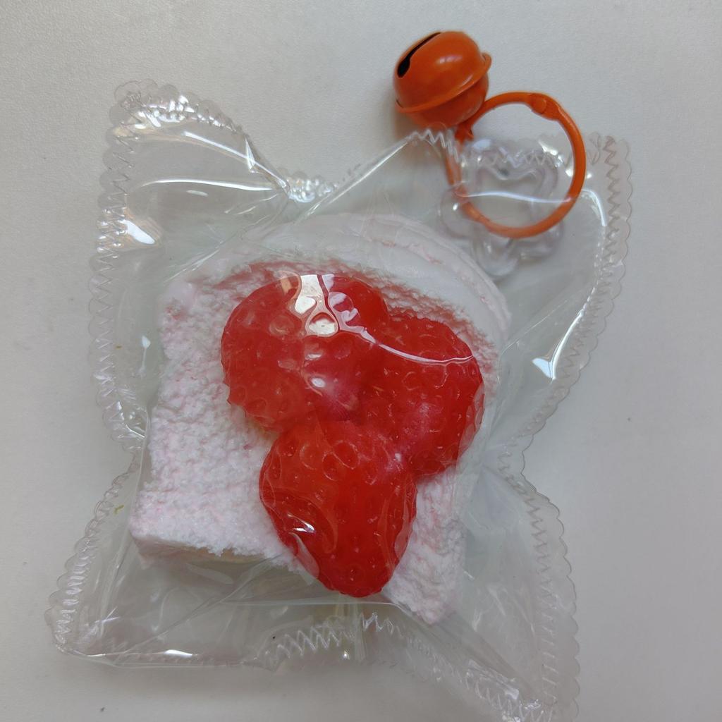 Food-grade silicone squishy toy, double-layer toast squishy, stress-relieving slow-rebound toast, cake and bread squishy toy