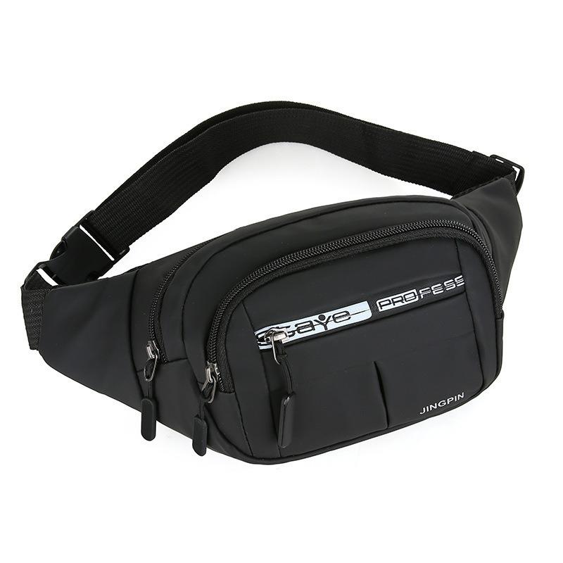 Canvas Fanny Pack Adjustable Strap Multiple Pockets Tear Resistant Portable Waist Bag for Hiking Camping Picnic
