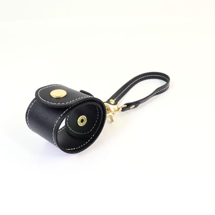 Seek. Glove Holder, PU Leather, Metallic, Gold-Colored, Unisex, Glove Scarf, Arm Cover (Brown)