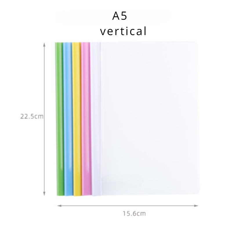 

10 шт., прозрачная обложка для отчетов формата А5, утолщенная папка с раздвижной перекладиной, водонепроницаемая, портативная, зажим для отчетов для тестовой бумаги