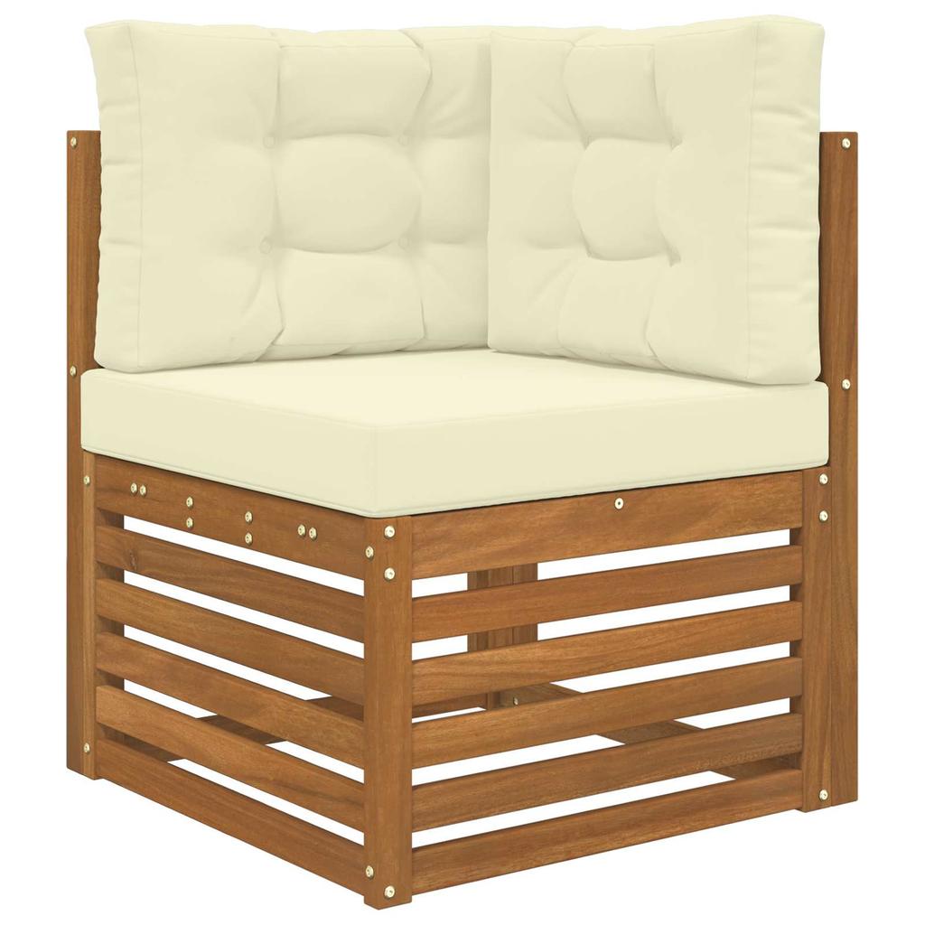 Outdoor Sofa Cushions 3 Pcs Cream Polyester