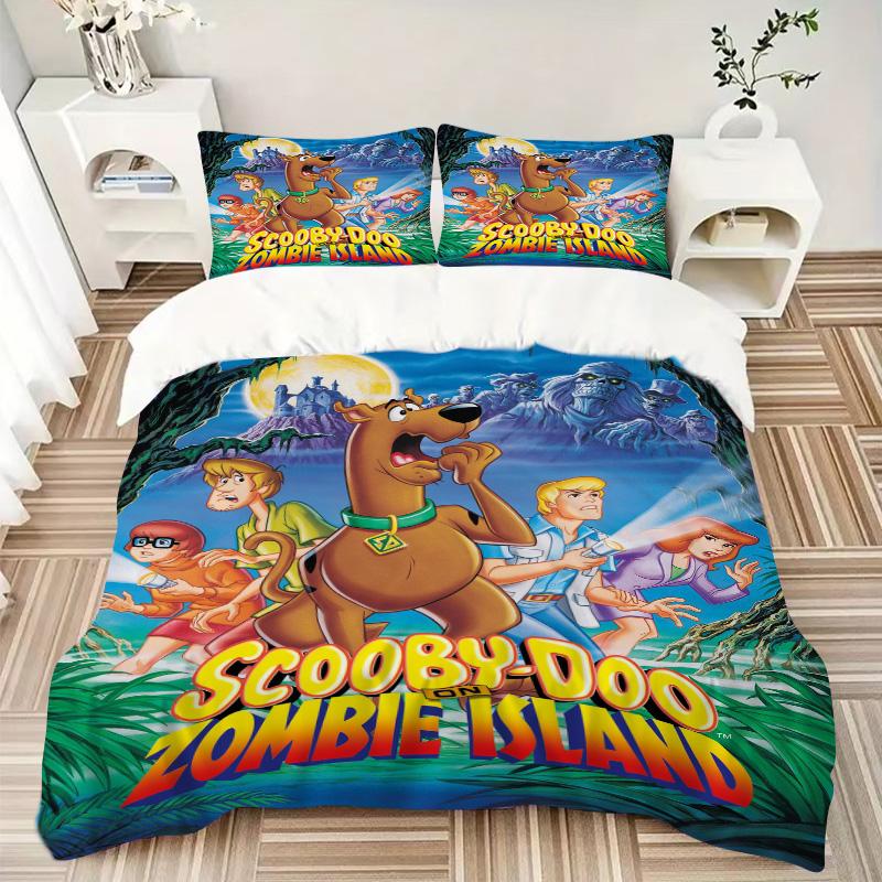 Scoobydoo Zombie Island Print 3Pcs Bedding Setduvet Cover With 2 Bedropillowcase Home Birthday Gift