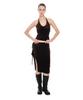 Too Much Tax Velour Midi Skirt Dark Brown