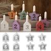 4pcs Flexible Sturdy Silicone Mold Accessory for Crafting Number Candle and Decorative Pieces for Family Gatherings