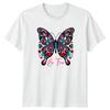 Be Free T-Shirt Butterfly Floral Nature Birthday Gift For Him And Her