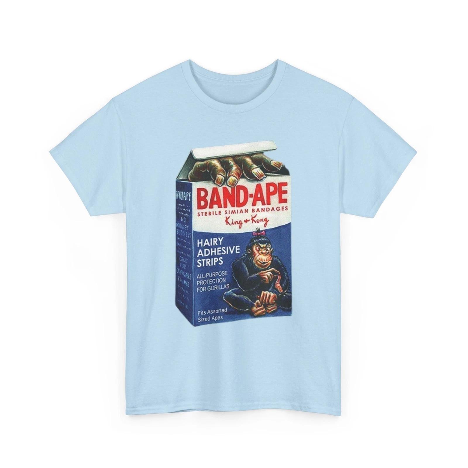 Wacky Packages Band-Ape Printed T shirt Funny Band-Aid Parody S