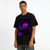 Neon Witch Print Long Sleeve Top Halloween Dark Cool Street Style Unisex Casual Wear Pure cotton T-shirt