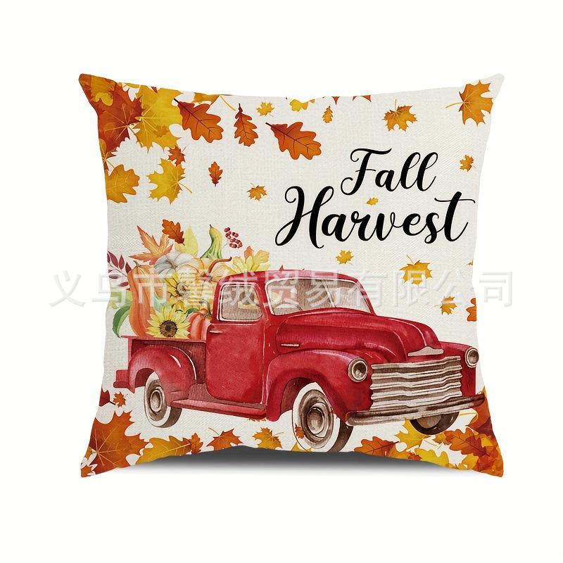Autumn Pumpkin Pattern Pillowcases - Decorative Throw Cushion Covers