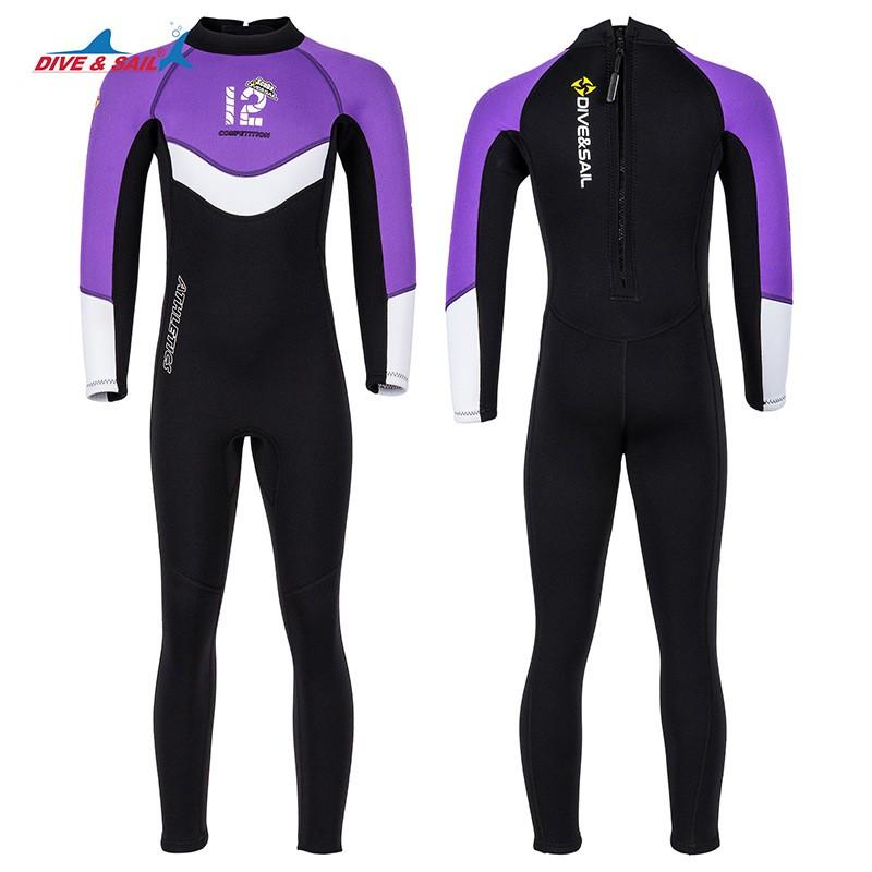 2.5mm Neoprene Kids Wetsuit Snorkeling Surfing Sailing Swimming Warm Full Body Long Sleeve