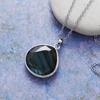 High-Quality Elongated Stone Simple And Fashionable Water Drop Pendant Necklace Popular Jewelry Natural Stone Crystal Jewelry