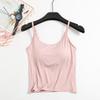 Modal Padded Crop Tank with Bra Cup & High Waist Shorts - Women's Summer Lingerie Set