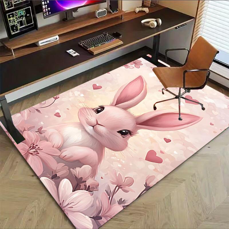 1pc rabbit flowers Carpet Office Rug Outdoor Mat Home Decor Area Carpet Festival Gift